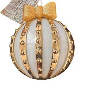 Bath & Body Works Gold‎ Holiday Ornament Glitter Bow Air Freshener Scentportable